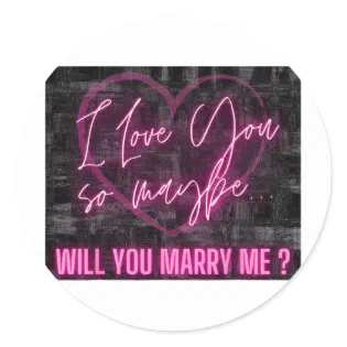 Will You Marry Me Shirt Surprise Love Fiance Bride Classic Round Sticker Will You Marry Me Shirt Surprise Love Fiance Bride Classic Round Sticker