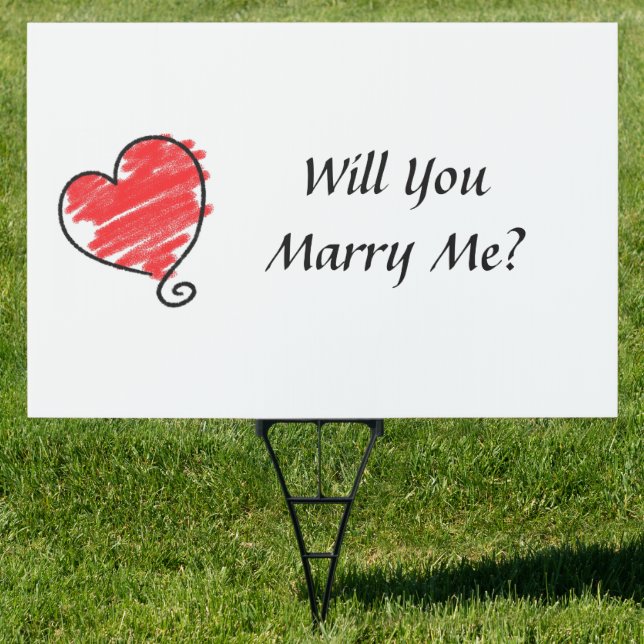 Will You Marry Me? Sign (Insitu)