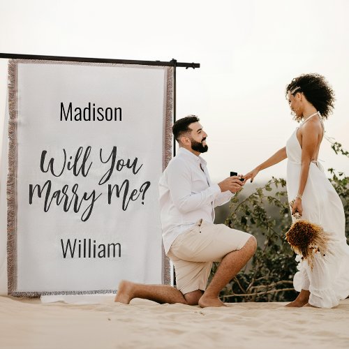 Will You Marry Me Sign Blanket Proposal