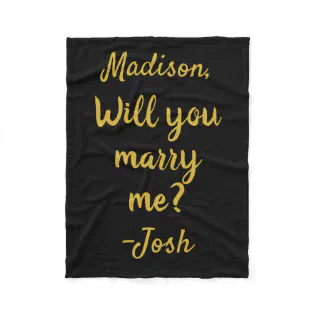 Will you marry me Sign Wedding Proposal Decoration Fleece Blanket