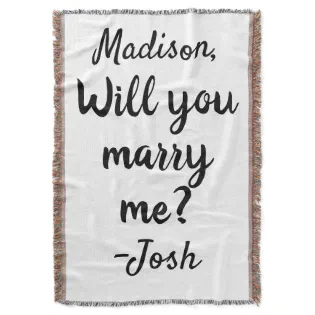 Will you marry me Sign Wedding Proposal Decoration Throw Blanket