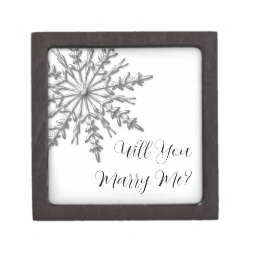 Will You Marry Me Snowflake Engagement Ring Box