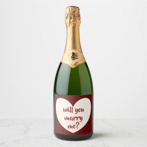 will you marry me Sparkling Wine label