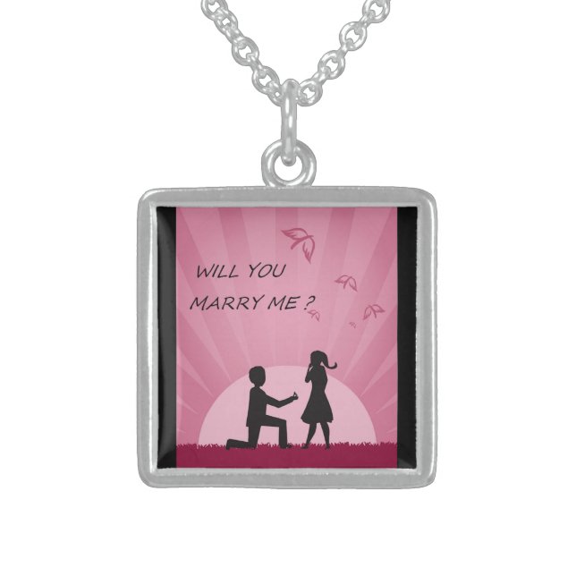 WILL YOU MARRY ME? STERLING SILVER NECKLACE (Front)