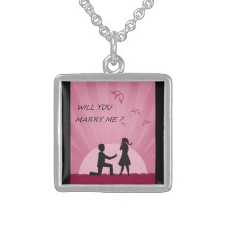 WILL YOU MARRY ME? STERLING SILVER NECKLACE