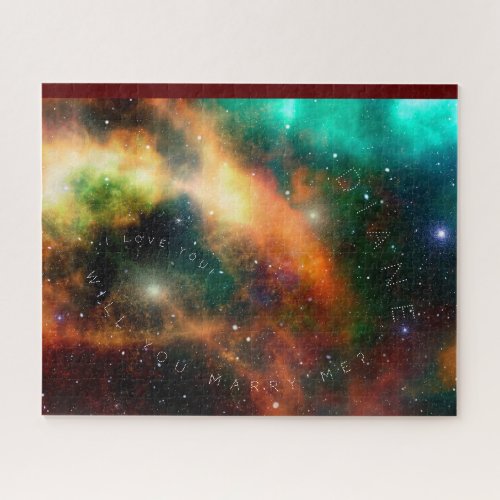 Will You Marry Me Subtle Stars in Andromeda Galaxy Jigsaw Puzzle