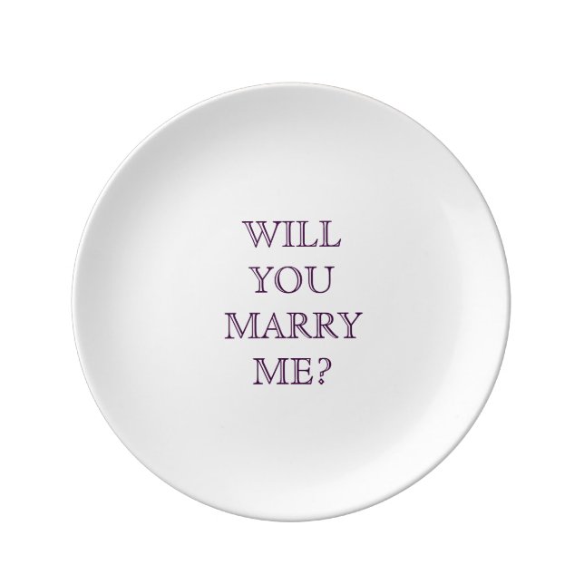 WILL YOU MARRY ME? - Surprise message on a dish (Front)
