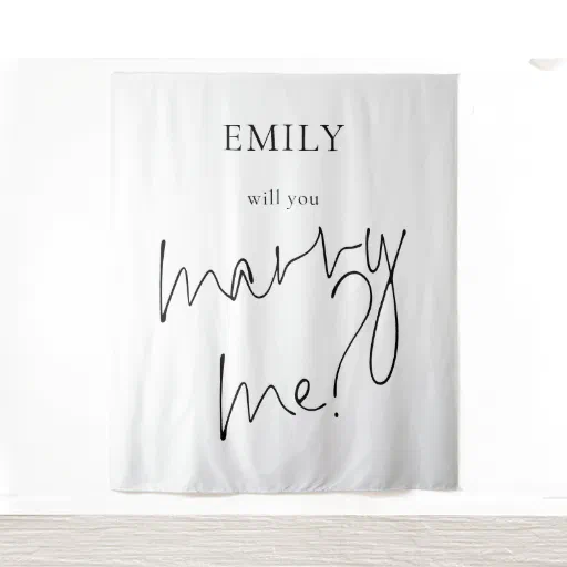 Will You Marry Me Surprise Proposal Sign Tapestry