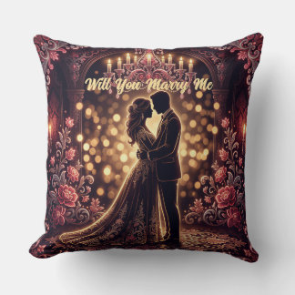Will You Marry Me Throw Pillow