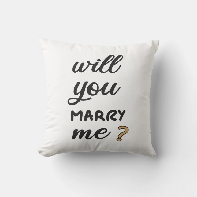 Will you marry me? throw pillow (Front)
