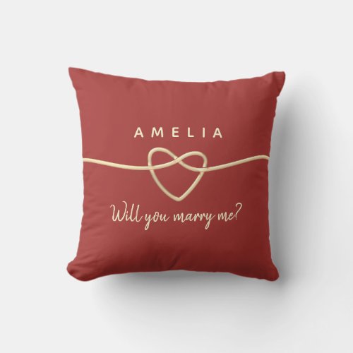Will You Marry Me Throw Pillow