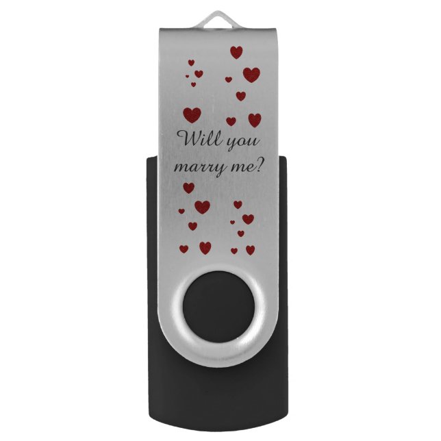 Will you marry me? USB by DAL Flash Drive (Back (Vertical))