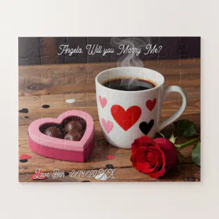 Will You Marry Me? Valentine's Day Proposal Jigsaw Puzzle