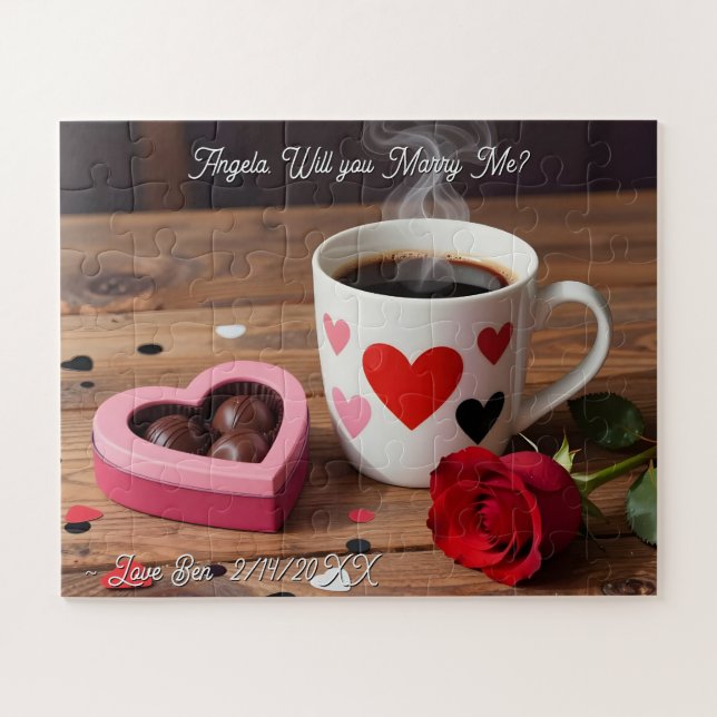 Will You Marry Me? Valentine's Day Proposal Jigsaw Puzzle (Horizontal)
