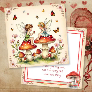Will You Marry Me | Vintage Cottage Core Fairy Card