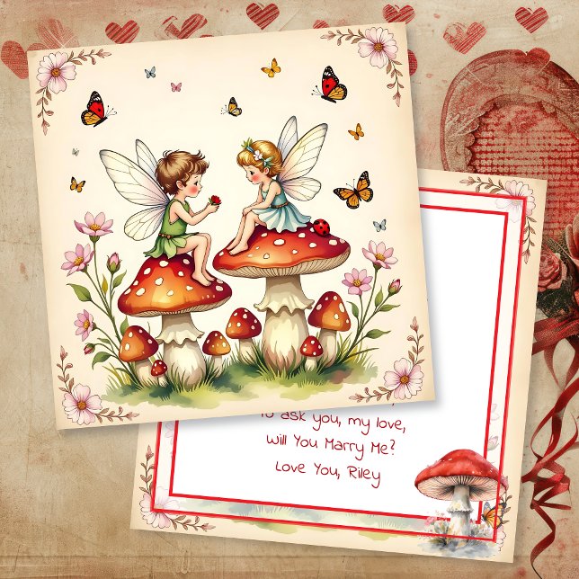 Will You Marry Me | Vintage Cottage Core Fairy Card (Creator Uploaded)