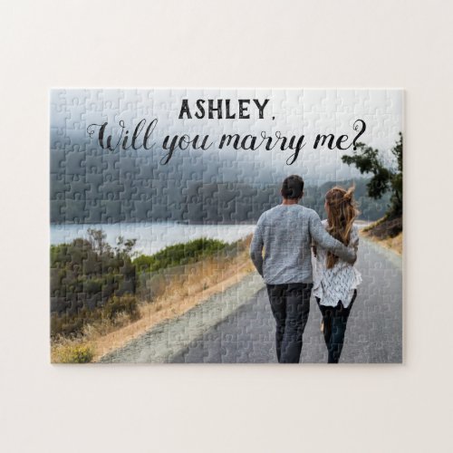 Will you marry me wedding photo jigsaw puzzle