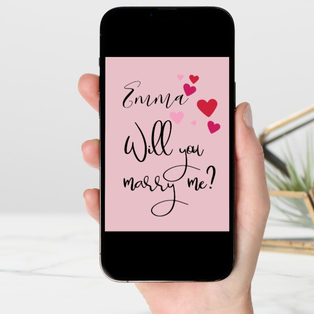 Will You Marry Me Wedding Proposal Personalized Card (Front Digital)