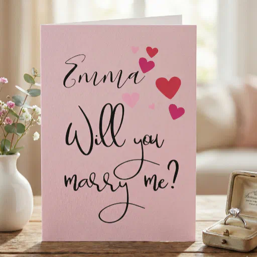 Will You Marry Me Wedding Proposal Personalized Card