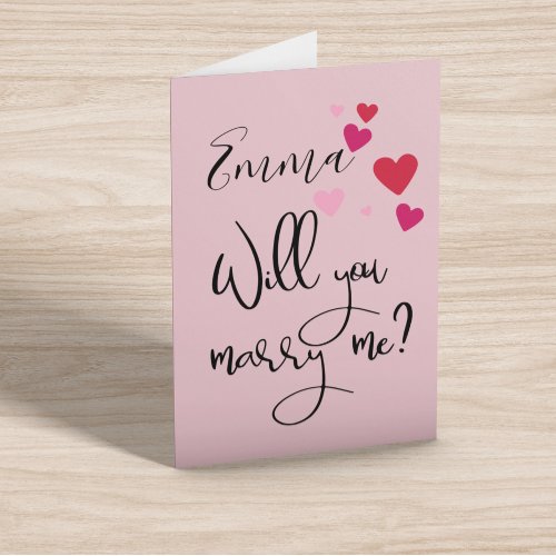 Will You Marry Me Wedding Proposal Personalized Card
