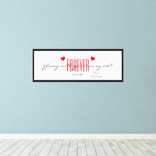 Will You Marry Me Weddings Art Canvas Print