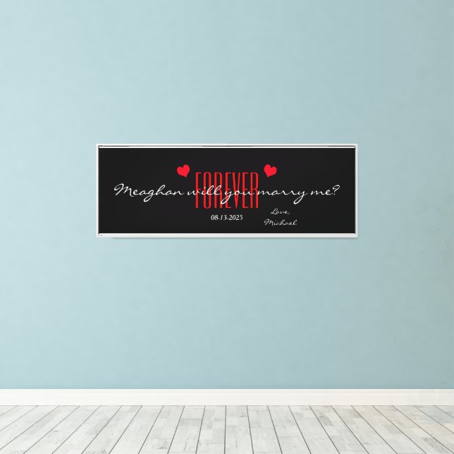 Will You Marry Me Weddings Canvas Print (Insitu(Wood Floor))
