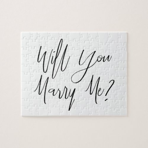 Will You Marry Me White Marriage Proposal  Jigsaw Puzzle