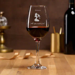 Will You Marry Me Wine Glass