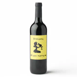 Will You Marry Me Wine Label