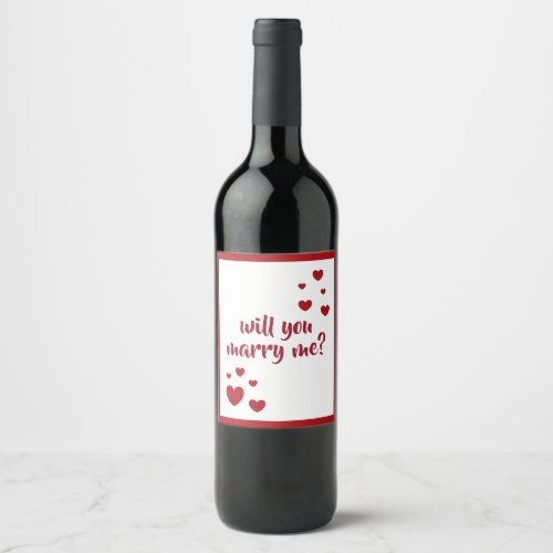 will you marry me wine label by dalDesignNZ