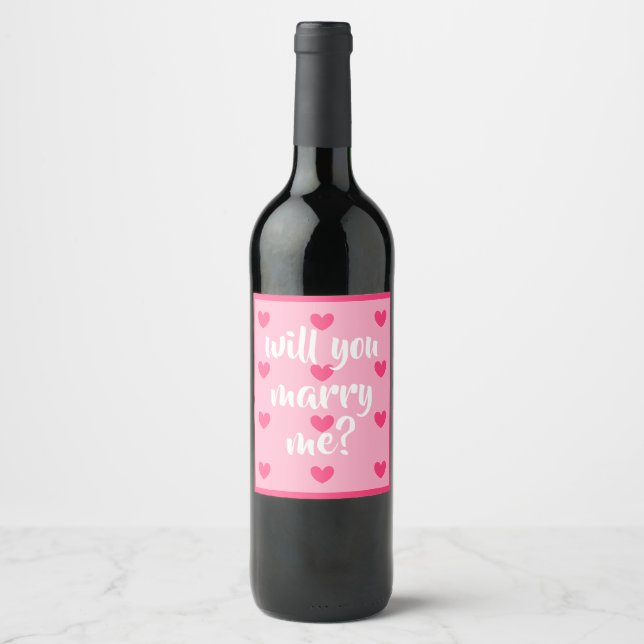 will you marry me wine labels by dalDesignNZ (Front)