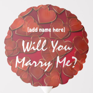Will You Marry Me with hearts background Balloon