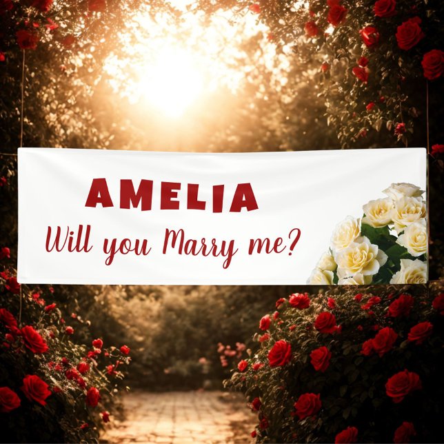Will you marry me Yellow Rose Romantic Proposal Banner (Creator Uploaded)