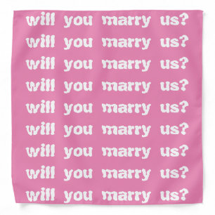 will you marry us? dog bandana by dalDesignNZ
