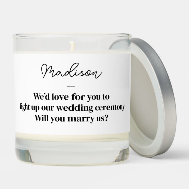 Will You Marry Us Officiant Candle (Lid)