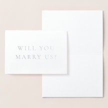 Will You Marry Us Officiant Minimalistic Card