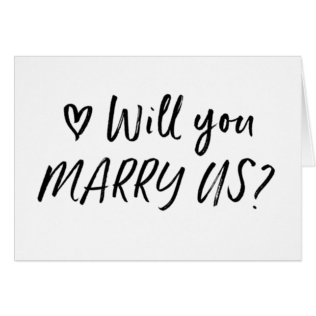 Will You Marry Us Wedding Card (Front Horizontal)