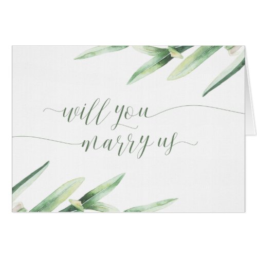 Will You Marry Us Wedding Officiant Card