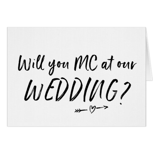 Will You MC at Our Wedding Card