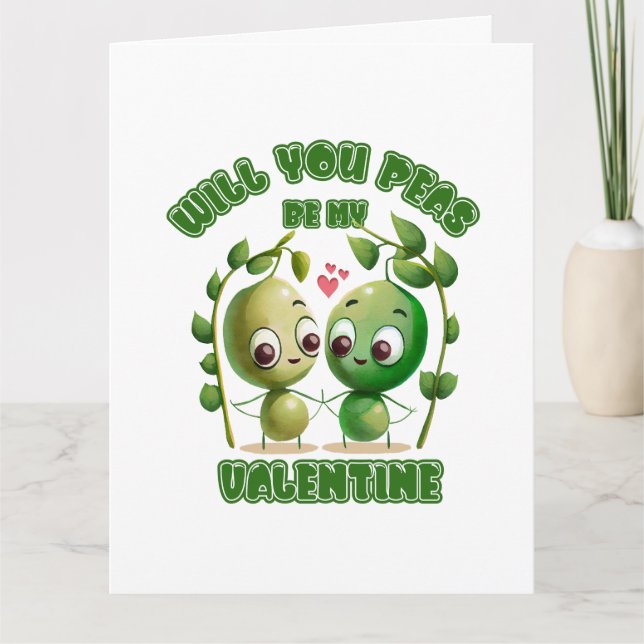 Will You Peas Be My Valentine Card (Front)