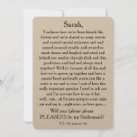 Will You Please Be My Bridesmaid? Custom Text Card at Zazzle