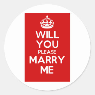 Will You Marriage Proposal Engagement Marry Me Stickers Zazzle