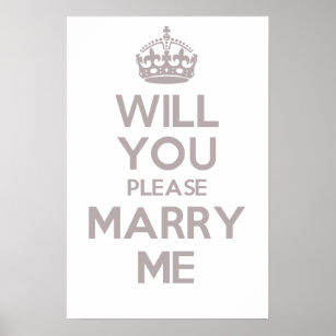 Will You Marry Me Marriage Proposal Engagement Art Wall Decor Zazzle