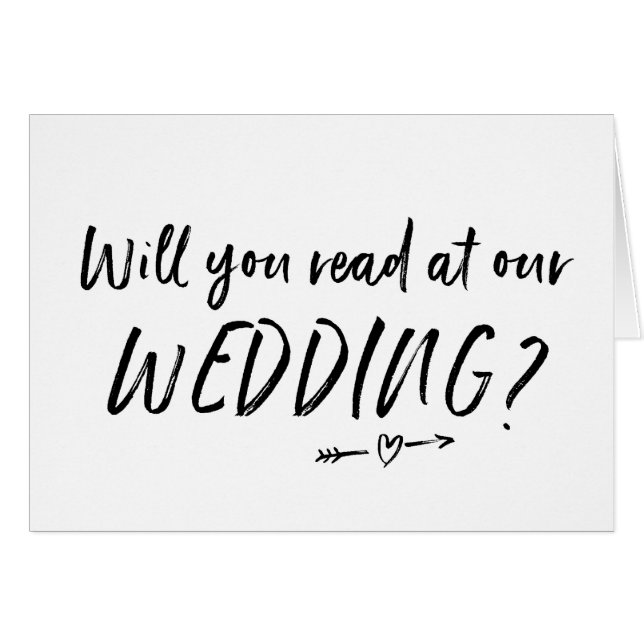 Will You Read at Our Wedding Card (Front Horizontal)