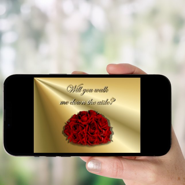 Will you walk me down the aisle? Wedding church Invitation (Front Digital)