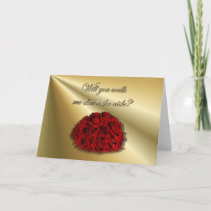 Will you walk me down the aisle? Wedding church Invitation