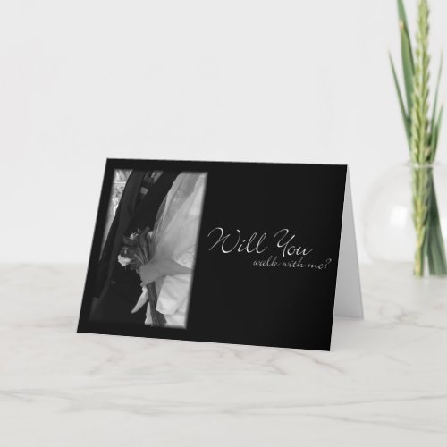 Will You Walk With Me Wedding Request Card