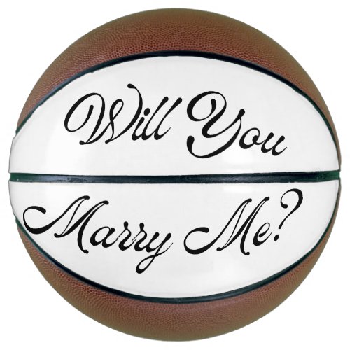 Will Your Marry Me Proposal Large Basket Ball  Basketball