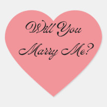 Will Your Marry Me Proposal Love Heart Stickers