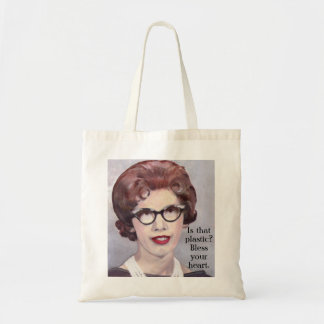 willabag, Is that plastic? Bless your heart. Tote Bag